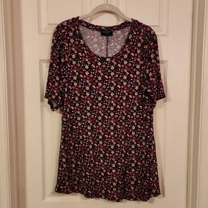 Lane Bryant Blue Relaxed Short Sleeve T-Shirt